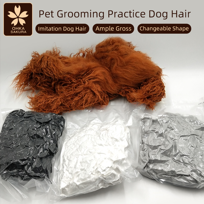 Cabelo Sintético para Simulação de Animais de Estimação, para Prática de Esteticistas, Poodle Padrão de Corpo Inteiro, Deve Ser Usado com Esqueleto