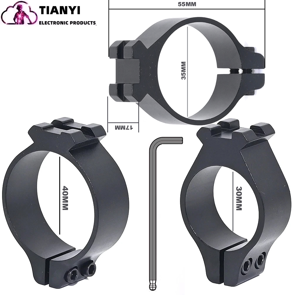 Soporte de alcance de 30/34/40mm, diámetro de tubería, accesorio de anillo de ajuste de metal, accesorio de aleación de aluminio, abrazadera para linterna táctica