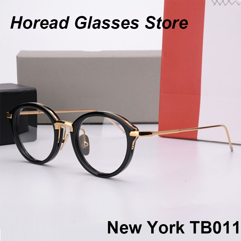 New York Mode Oval Runde Brille Rahmen Männer Frauen Vintage Titan Legierung Brillen Designer Klassische Alle Spiel TB011 Brillen