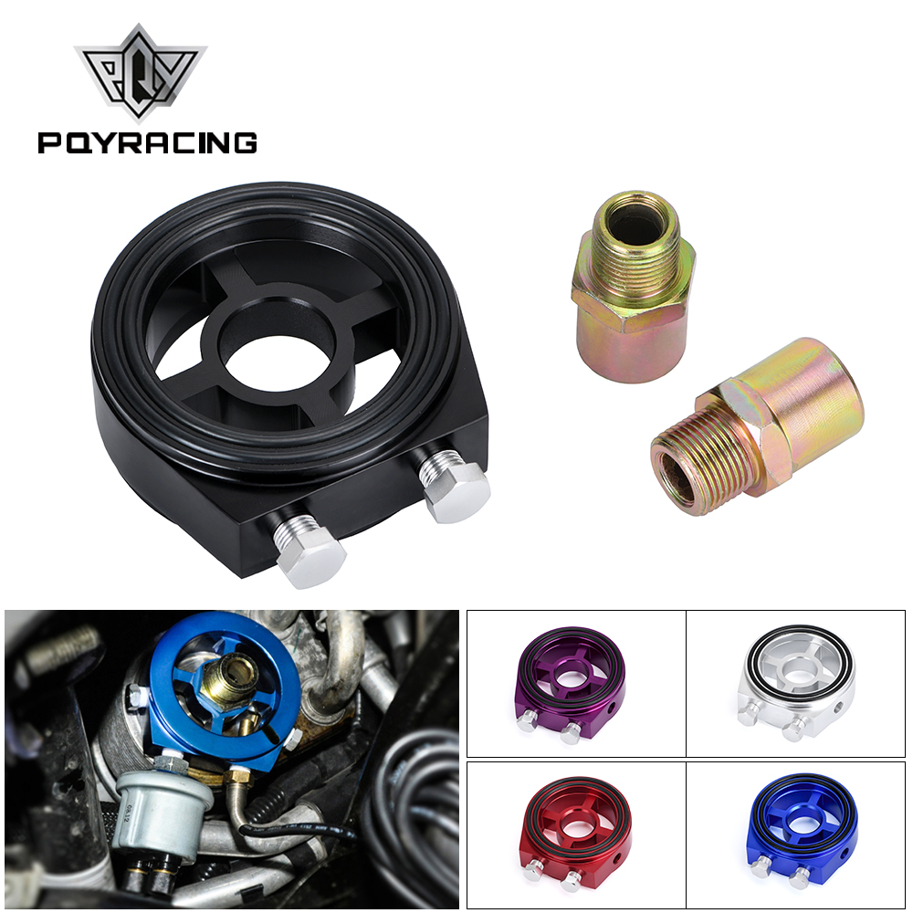 PQY - Adaptador de placa sanduíche para refrigerador de filtro de óleo M20 * 1.5 e 3/4-16 Adaptador de óleo universal Medidor de carro PQY6722