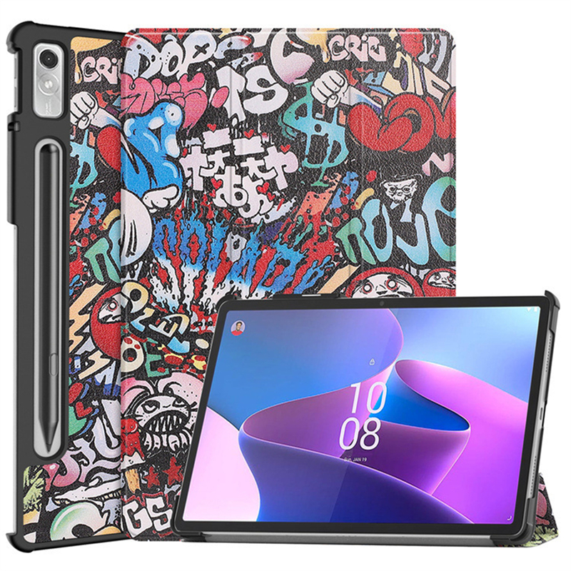 Hülle für Lenovo Tab P12 12,7 Zoll 2023, leichte, dreifach faltbare Ständer-Leder-Tablet-Abdeckung für Xiaoxin Pad Pro 12,7 12 7 TB371FC