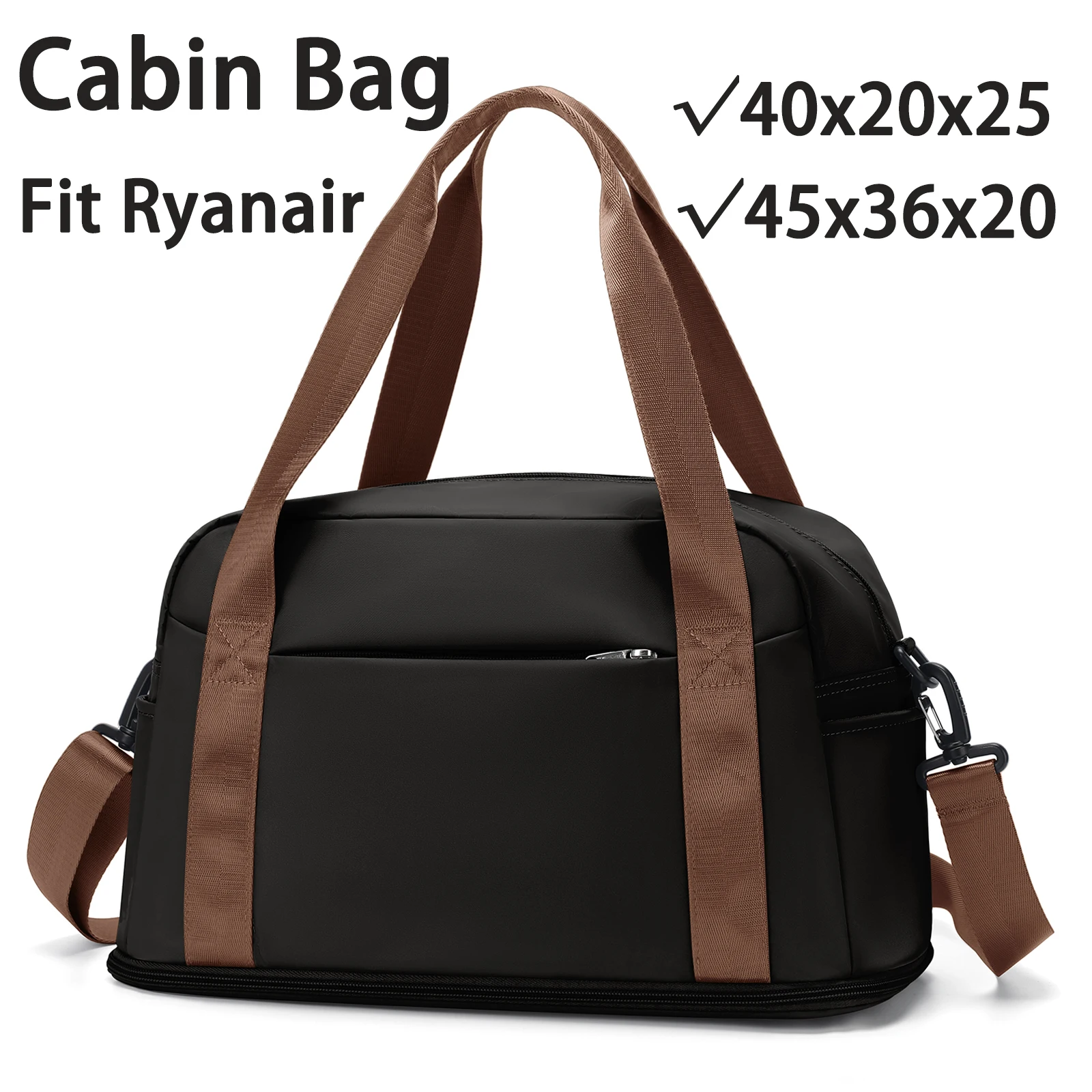 Kabinentasche 40x20x25 Ryanair, 45x36x20 großes maximales Handgepäck für Männer und Frauen, Sporttasche, Weekender-Tasche, Reisetasche