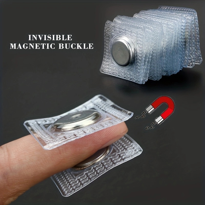 2 pares de botões de pressão magnéticos ocultos invisíveis, acessórios diy para sobretudo, bolsa, vestuário, scrapbooking