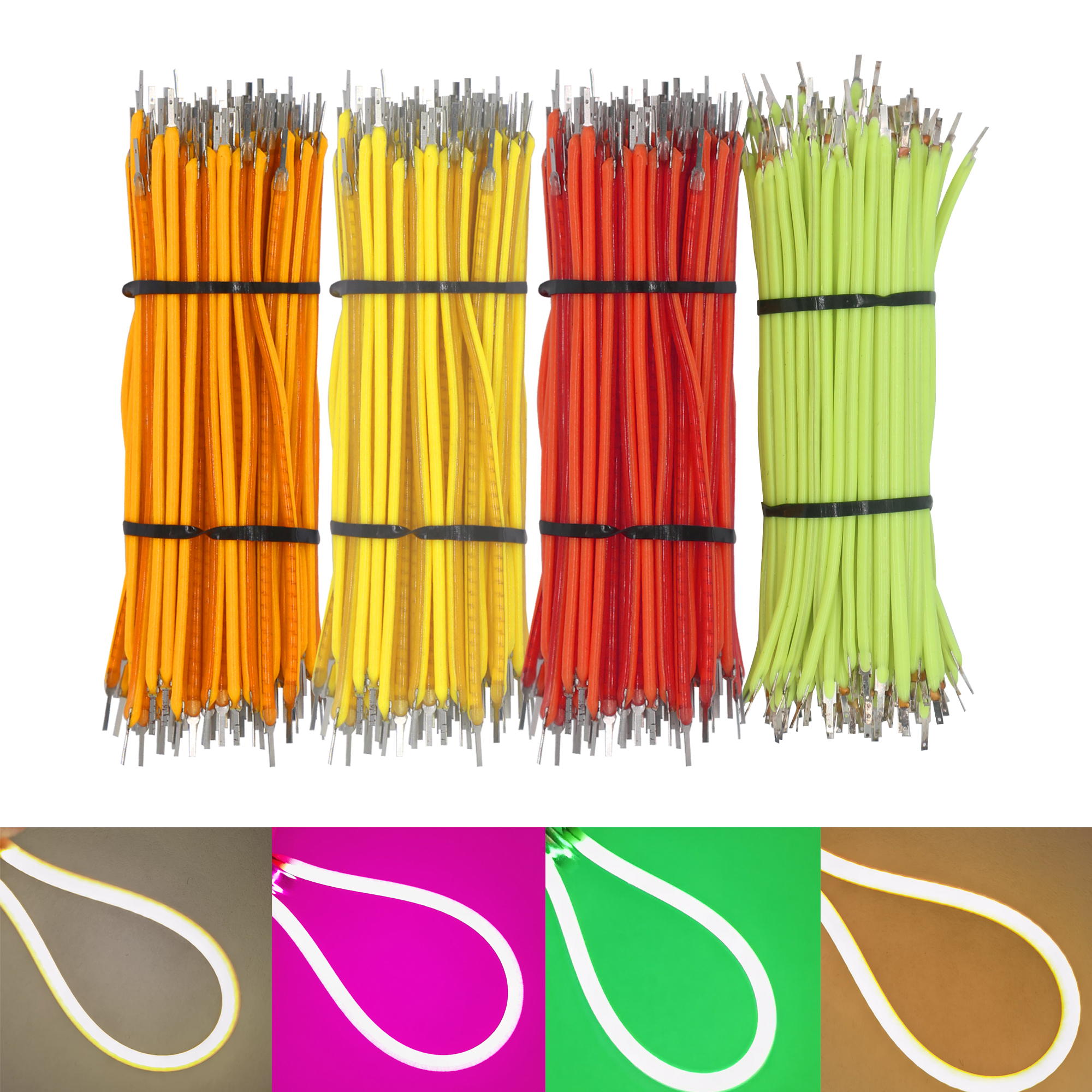 10 stücke 60mm 80mm 95mm 130mm 145mm 185mm 260mm 300mm LED Edison birne Lampe Teile DC3V led-lampe Zubehör Dioden Flexible filament