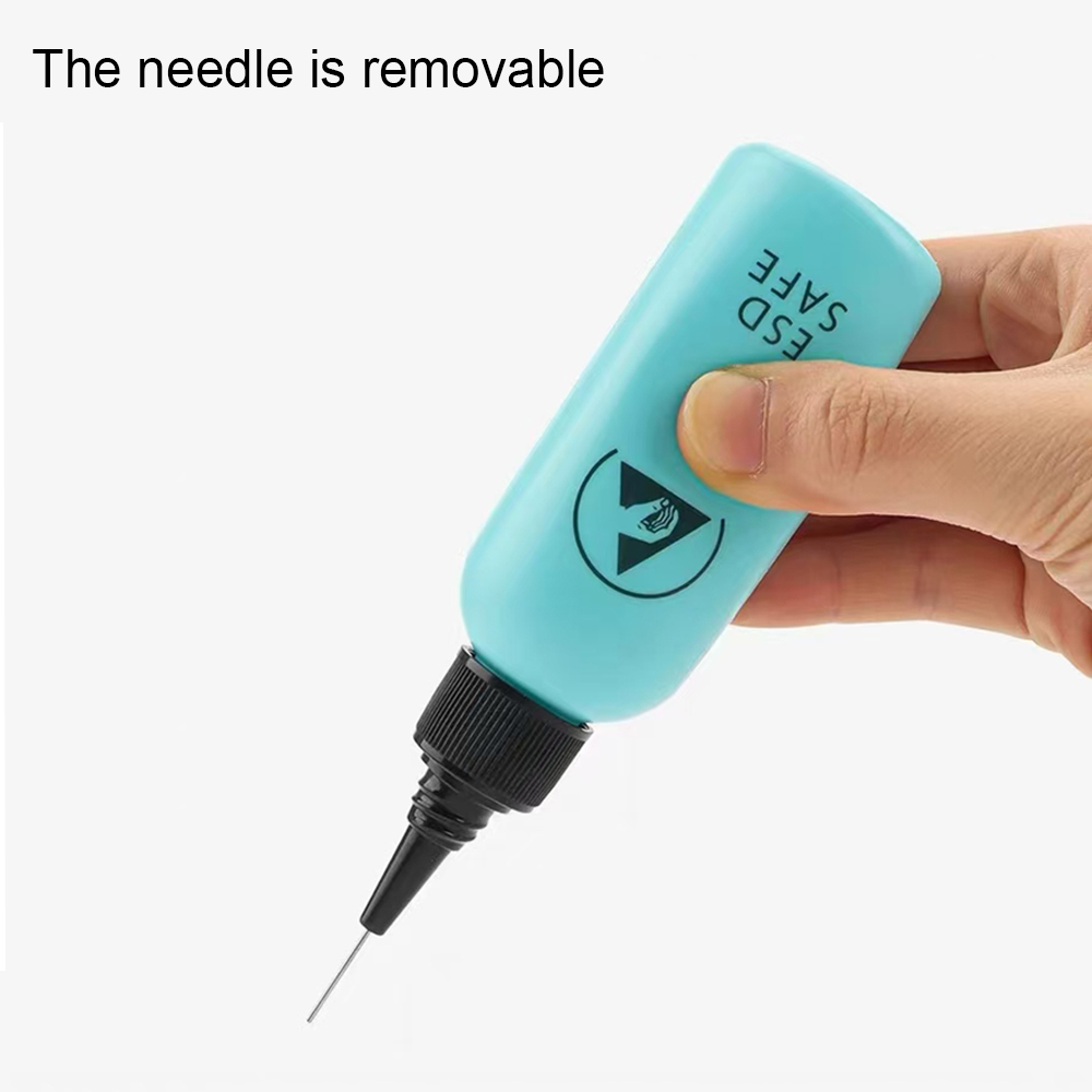 알코올 병 분배 로진 세척 플레이트 물 바늘이있는 정전기 방지 용제 병 65ML 누출 방지 휴대 전화 수리