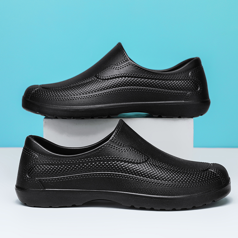 Scarpe impermeabili per uso alimentare in stock, scarpe antinfortunistiche da lavoro all'aperto, scarpe da pioggia slip-on ultraleggere e impermeabili, scarpe da lavoro