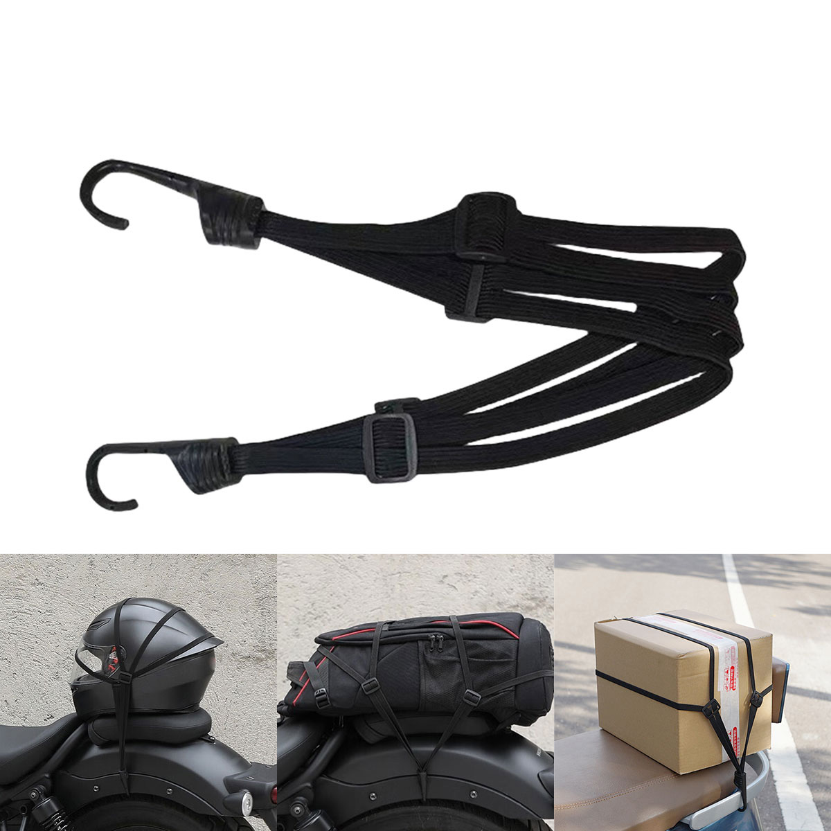 Paski do kasku motocyklowego Hak Paski bagażowe Wysuwana elastyczna lina Kask Motos Regulacja bagażu Mocowanie klamry Lina Akcesoria