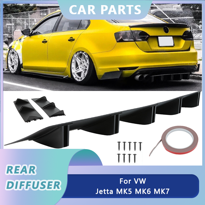 Per Volkswagen Jetta MK5 MK6 MK7 Labbro Posteriore Paraurti Diffusore Pinna di Squalo 5 Ala Spoiler Gloss 81.5 centimetri Universale Accessori Auto