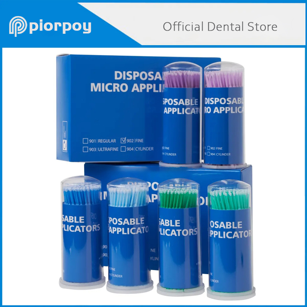 PIORPOY 100Pcs Dental Micro Brush Bottle Dental Disposable Micro Brushes Applicators Brush Teeth Oral Dentist Materials Dropship