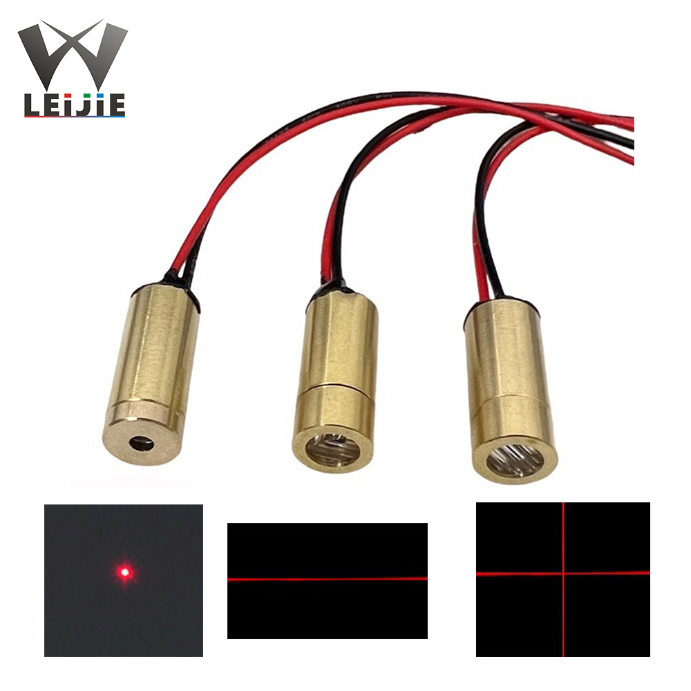 650nm 5mW 3V/5V 9mm Cross Line Dot 9*21mm Przemysłowy moduł laserowy MINI Red Locate Laser Head LD Module Laser Medyczne pozycjonowanie