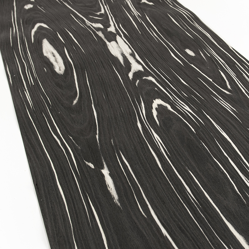 58x250cm Black Butterfly Reconstituted Veneer, Restoration of Furniture and Tabletops, Engineered Large Wood Veneer Sheets Roll.