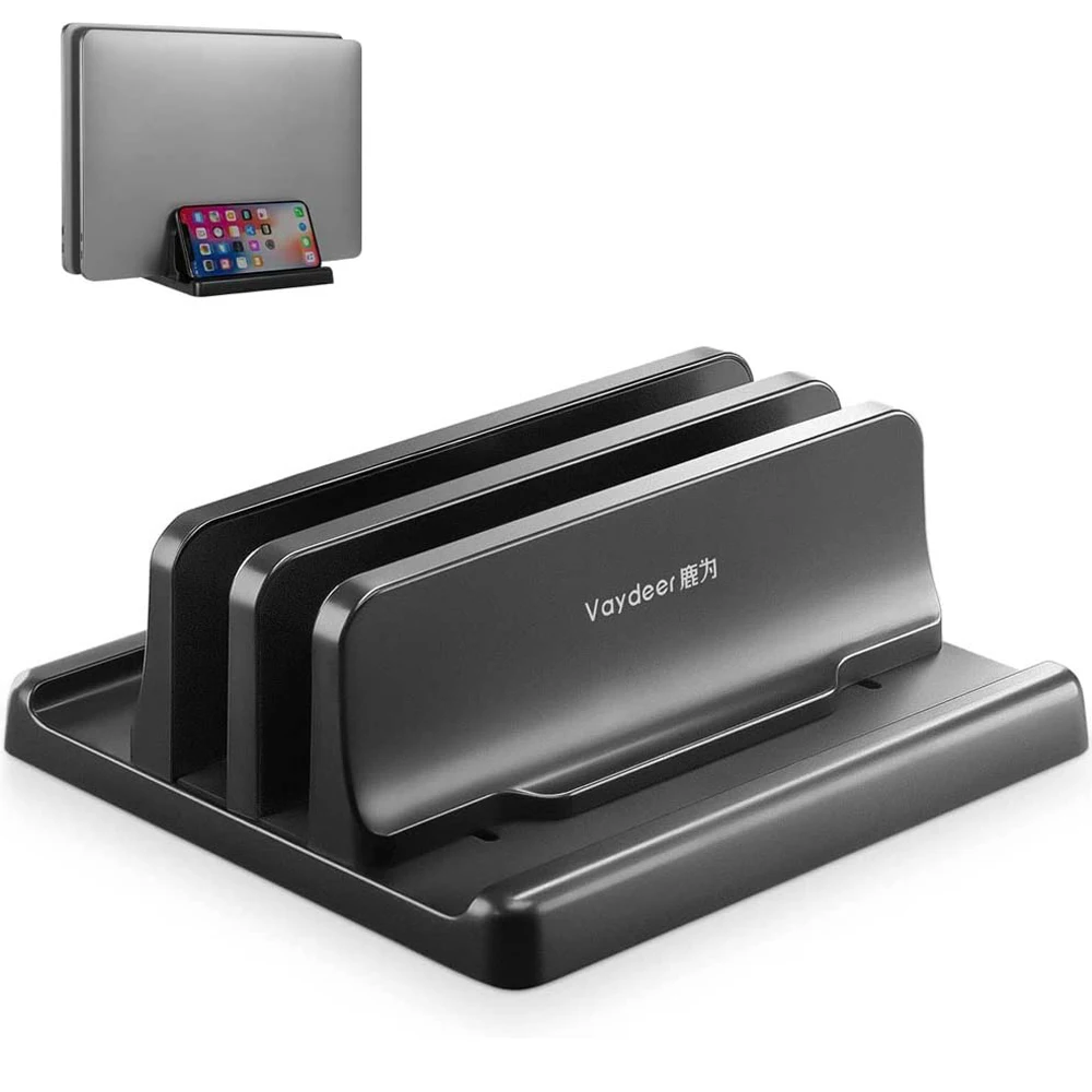 Vaydeer-Portátil Vertical Suporte de Plástico Laptop, Macbook Holder, Tablet, Suporte do telefone, Desktop ajustável, Notebook Dock, Espaço Salvar Acessório