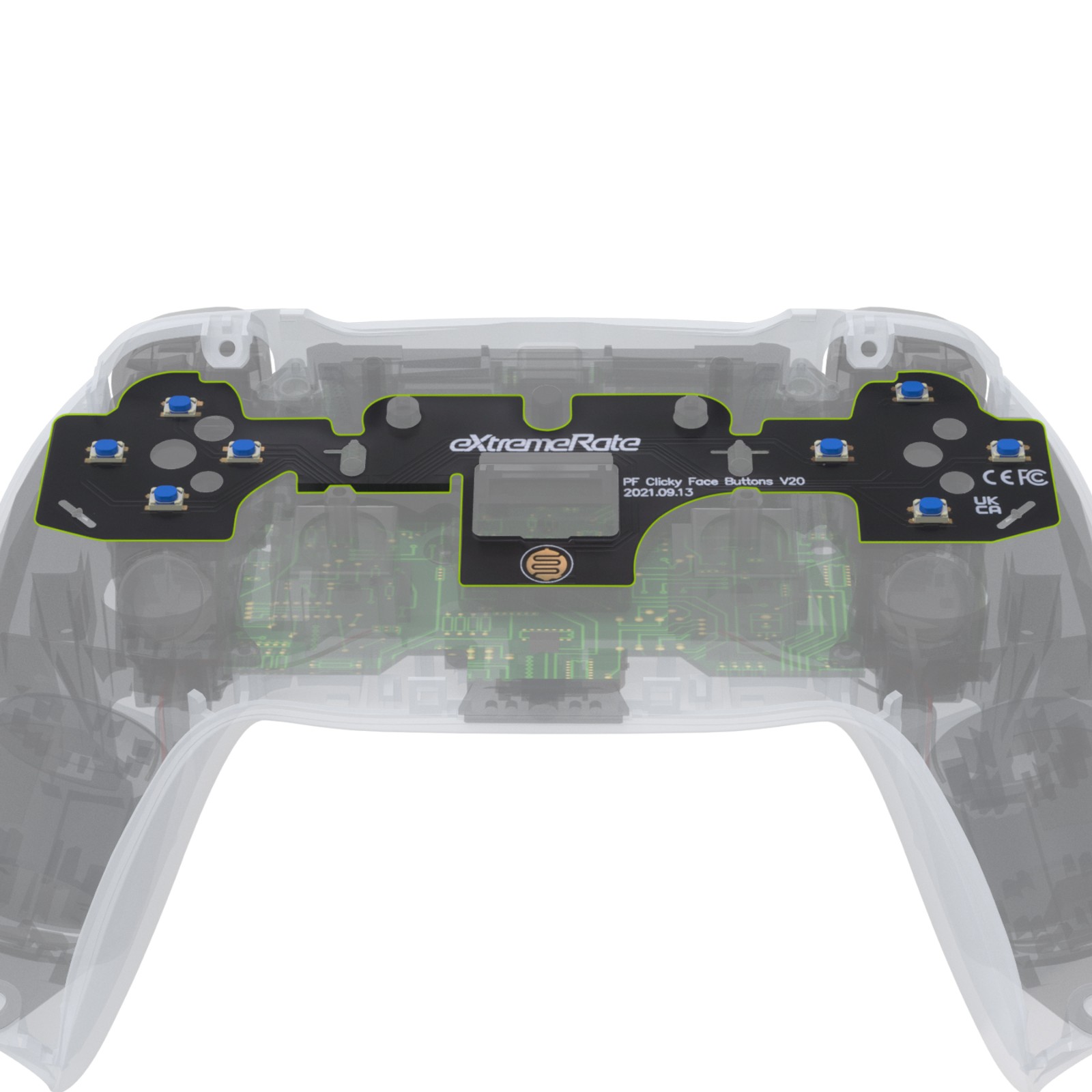 Kit eXtremeRate Face Clicky V2, botões de ação Dpad táteis personalizados, kit de clique de mouse para controlador ps5 BDM-010 e BDM-020