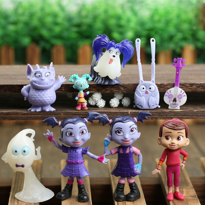 9 шт., мини-фигурка Vampirina Girl, коллекция игрушек, 7 см, реквизит Vampirina для детей, подарки