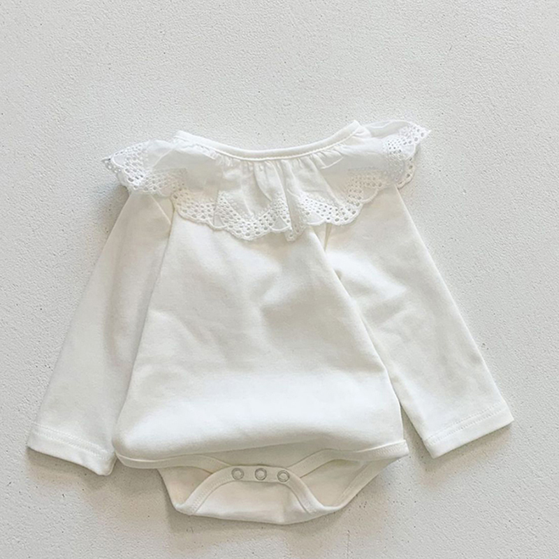 2023 bebê menina macacão de manga longa roupas doce rendas recém-nascidos macacão para meninas macacão primavera outono bebê meninos macacão