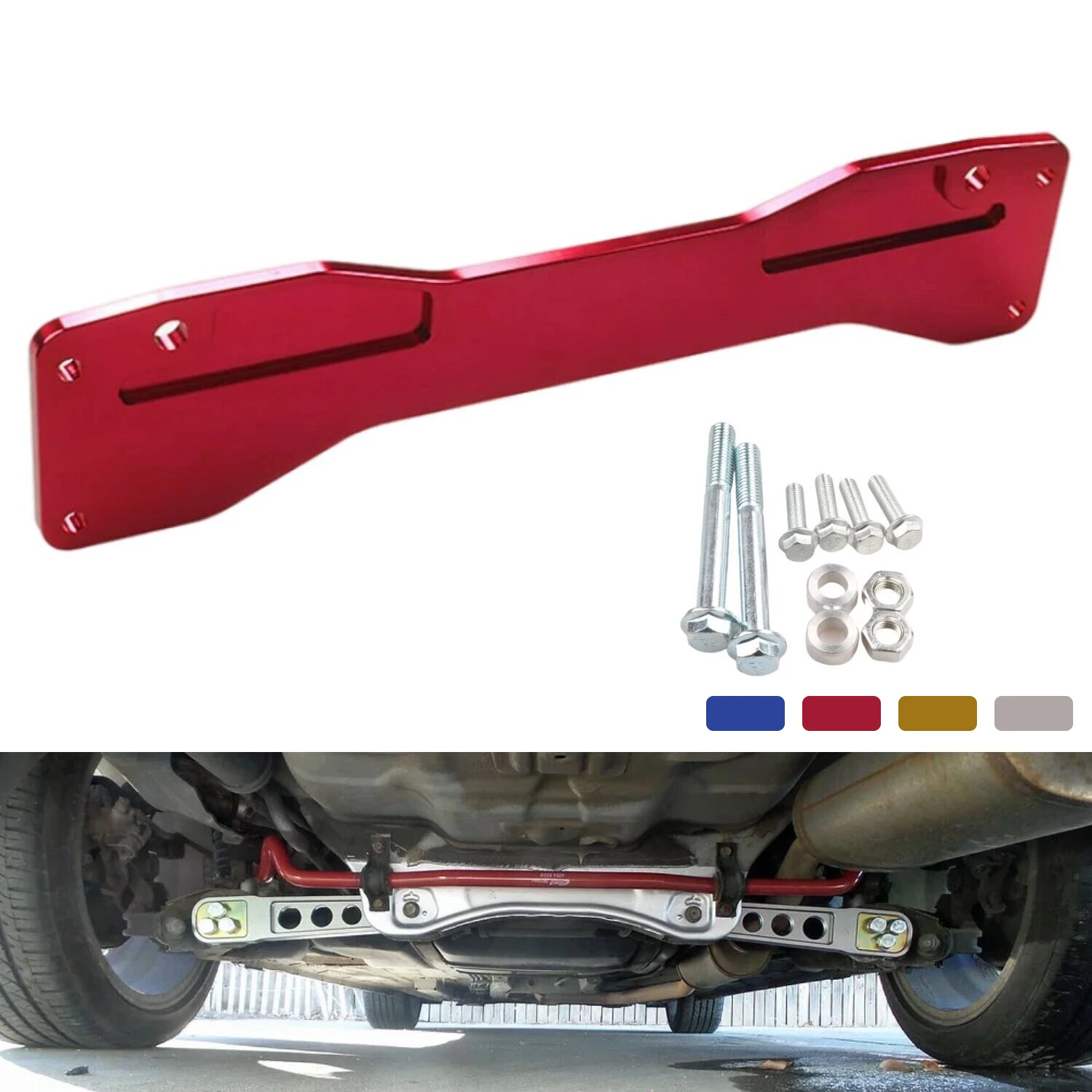 Aluminiowa tylna dolna ramka podwozia do Civic ES EP3 01-05 Acura RSX DC5 02-06 Gold Silver Red Blue