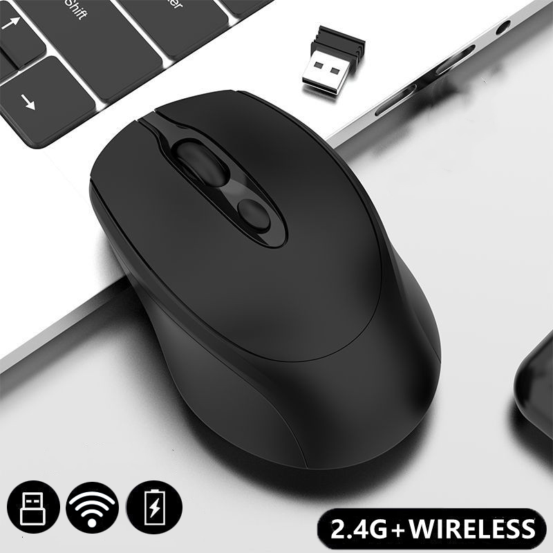 Ratón inalámbrico Compatible con Bluetooth, ratón inalámbrico recargable de 2,4G para ordenador, ratón USB silencioso para Gamer, PC, portátil, Macbook y tableta