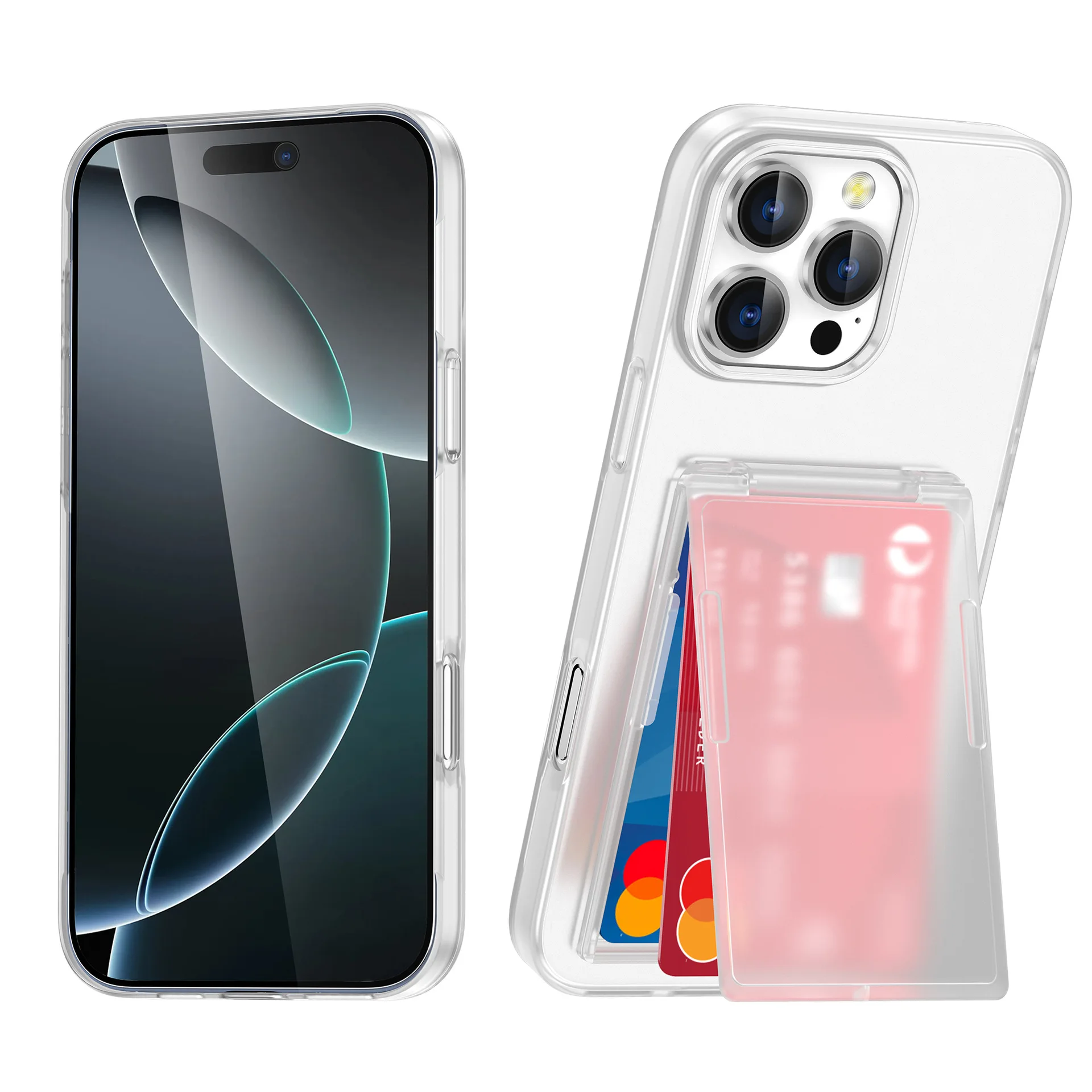 Custodia per telefono Walle per IPhone 16 Plus 15 14 13 12 Pro Max Custodia protettiva antiurto anticaduta t con cavalletto porta carte