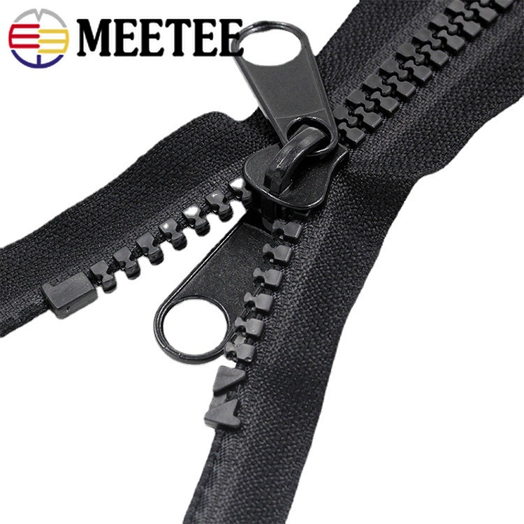Meetee 60-400 см 10 #   Застежки-молния из смолы, открытая односторонняя двусторонняя молния-слайдер для спальных мешков, палатки, длинная молния, швейные аксессуары