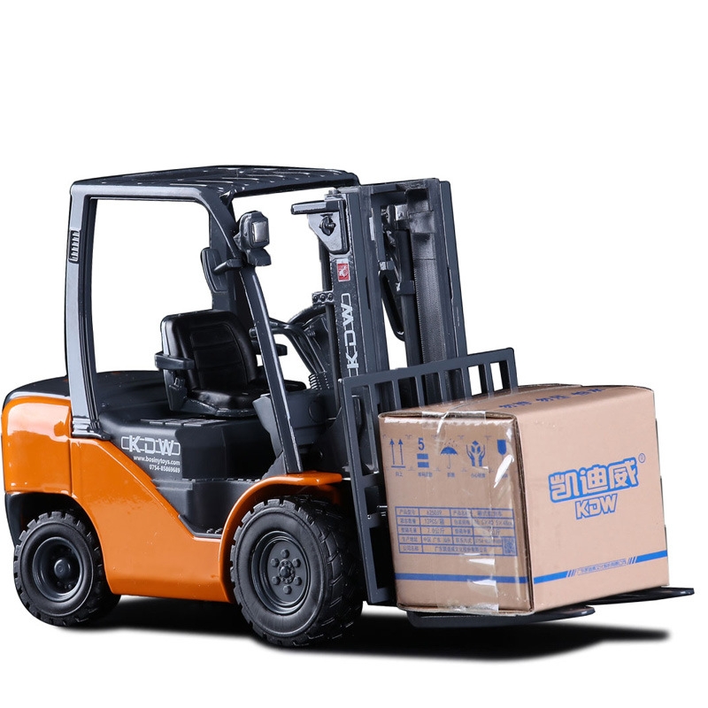Forklift Truck Engineering Vehicle Car Toy For Children 1/20 Diecast Miniature Metal Model 1/25 Collection Gift For Boys Kid