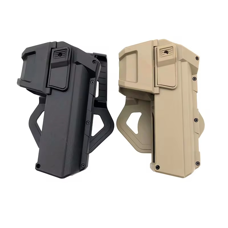 DIZETION 손전등 또는 레이저 장착 오른손 허리 벨트 총 홀스터가있는 Glock 17 Gen 1-4 용 새로운 전술 권총 홀스터