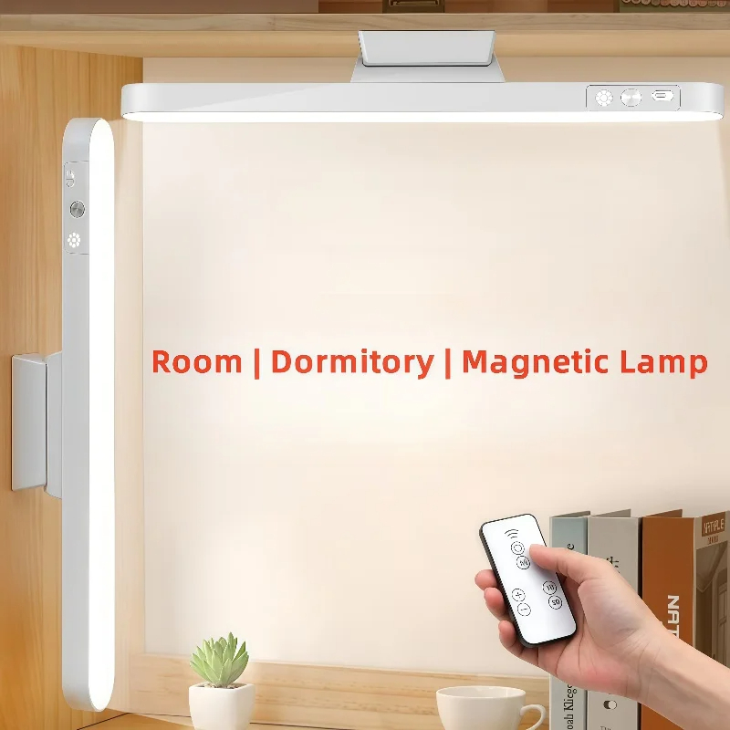 Lampe de Table LED suspendue magnétique, Rechargeable par USB, lampe de bureau, 3 couleurs, lampe de lecture, variable, pour armoire, garde-robe, veilleuse