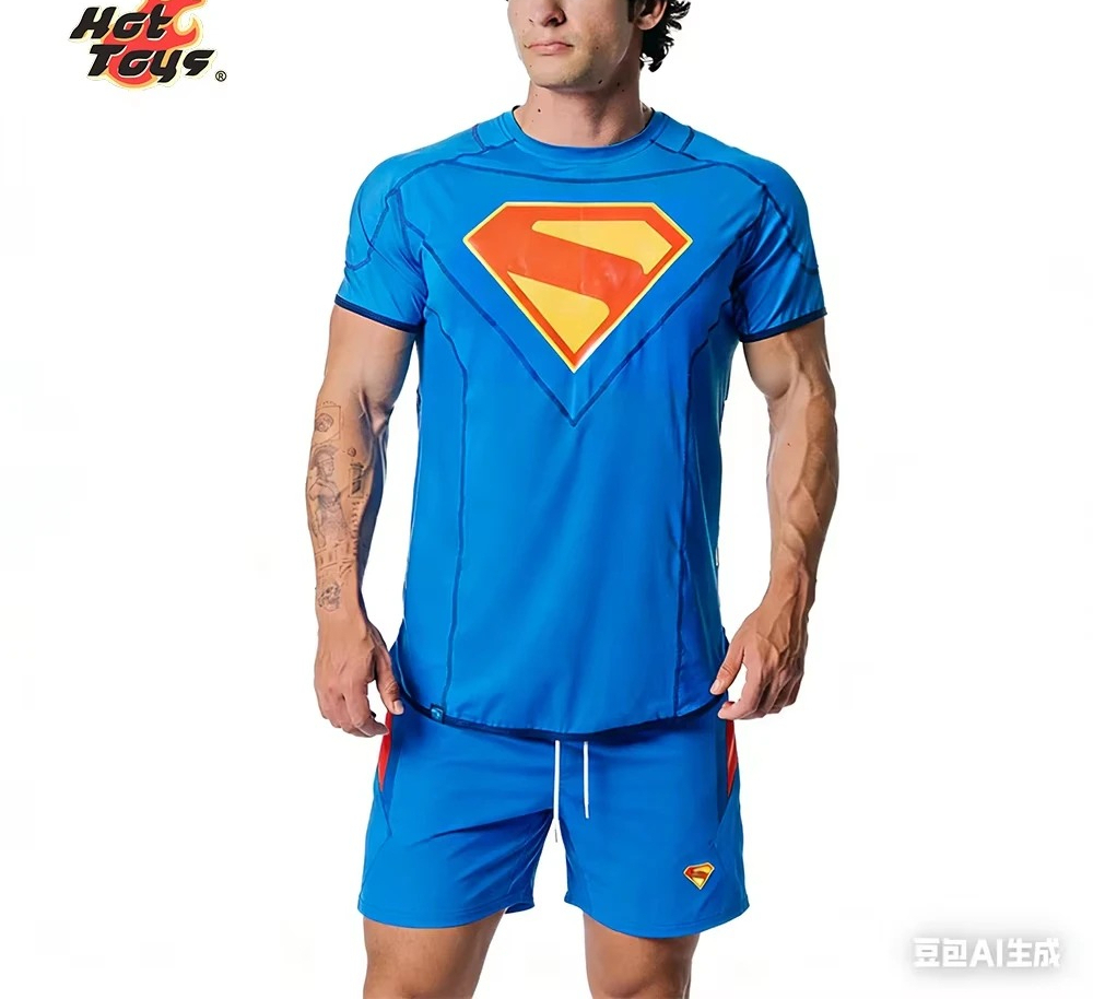 Zomer Superman Limited Edition Performance T-shirt Shorts Set Heren Fitness Hardlopen Oversized Ademend Sneldrogend Sportpak