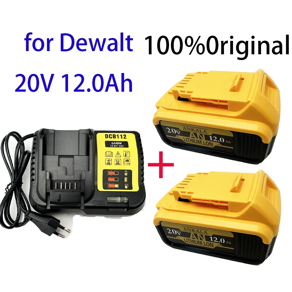 100% новый продукт для аккумулятора для электроинструмента Dewalt, 12000 мАч, 20 В, 12,0 Ач, DCB206, 20 В, DCB205, DCB204-2, DCB2001
