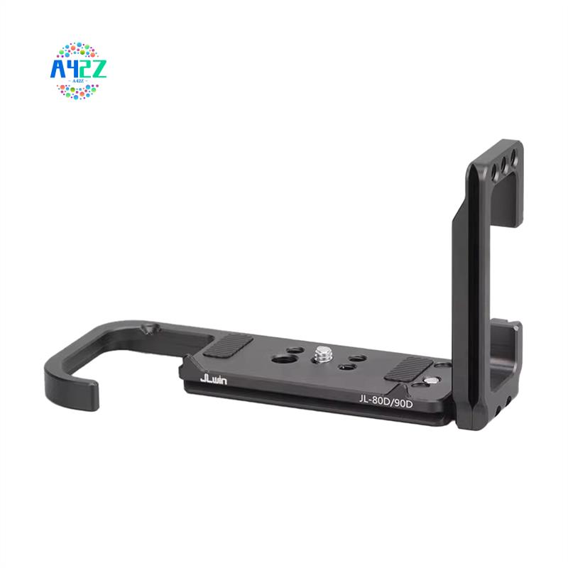 A42Z-Jlwin Pelat Rilis Cepat Vertikal Pelat L untuk Canon 70D 80D 90D Tripod Kamera Pelat Rilis Cepat Vertikal Dapat Disesuaikan