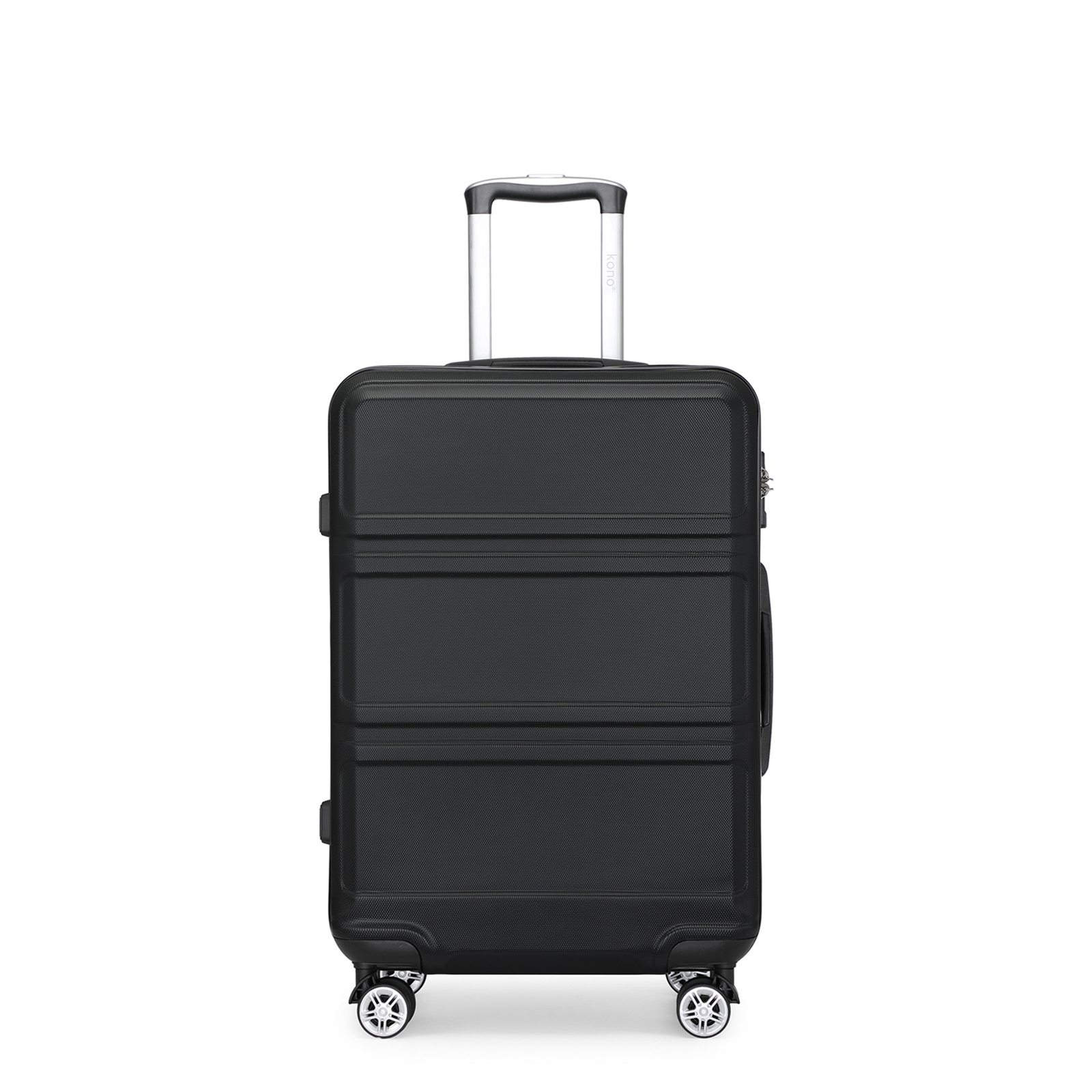 KONO Groß Leichter Hartschalenkoffer 74x48x30cm, 94L Trolley Reisekoffer mit 4 Zwillingsrollen & TSA-Schloss, ABS Material