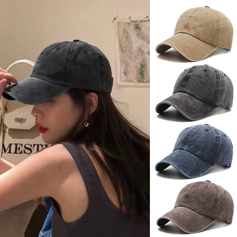 Chapéu Dos homens lavado revestido Baseball Cap cor telha versão coreana simples cúpula Cap cor sólida esportes chapéu de sol