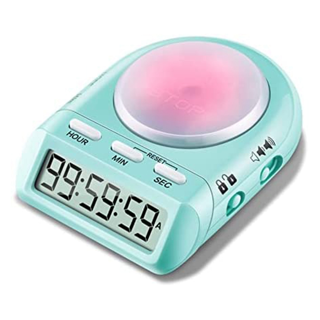 Digitaler Küchen timer mit 100-Stunden-Clock-Countdown für Kinder lehrer, 45-Grad-LCD-Display und Sicherheits schloss, Zeit management