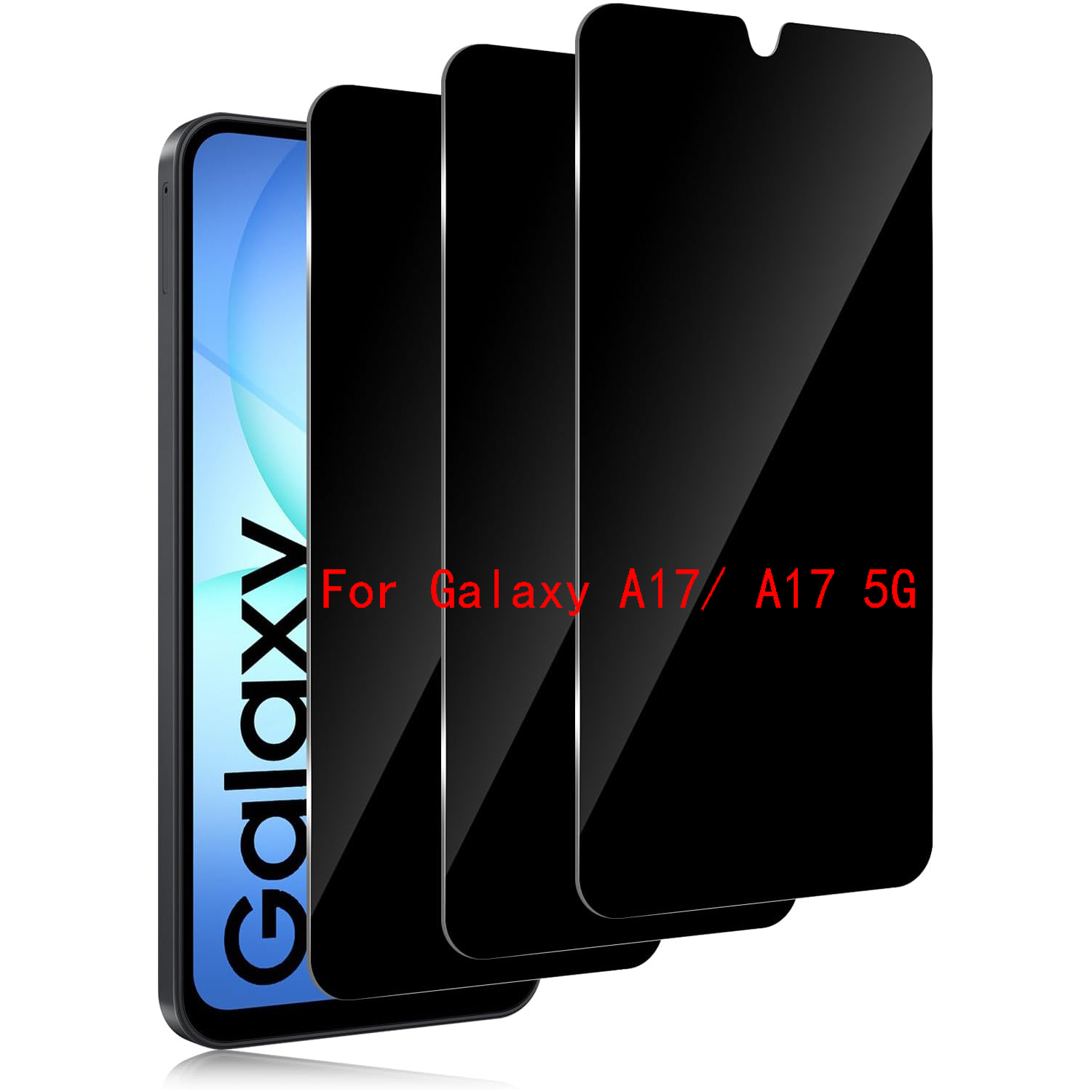 2 pièces 9H verre trempé de confidentialité pour Samsung Galaxy A17 5G Film de protection d'écran Anti-espion