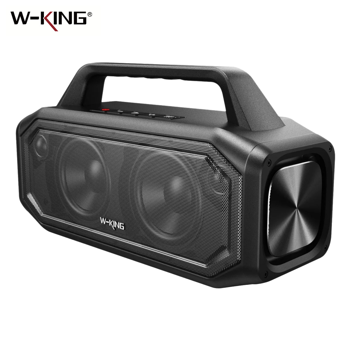 W-KING BT261-2 Enceintes Bluetooth sans fil 80W, Enceintes portables d'extérieur puissantes avec amplification des basses, appairage stéréo, recharge inversée, étanches IPX6