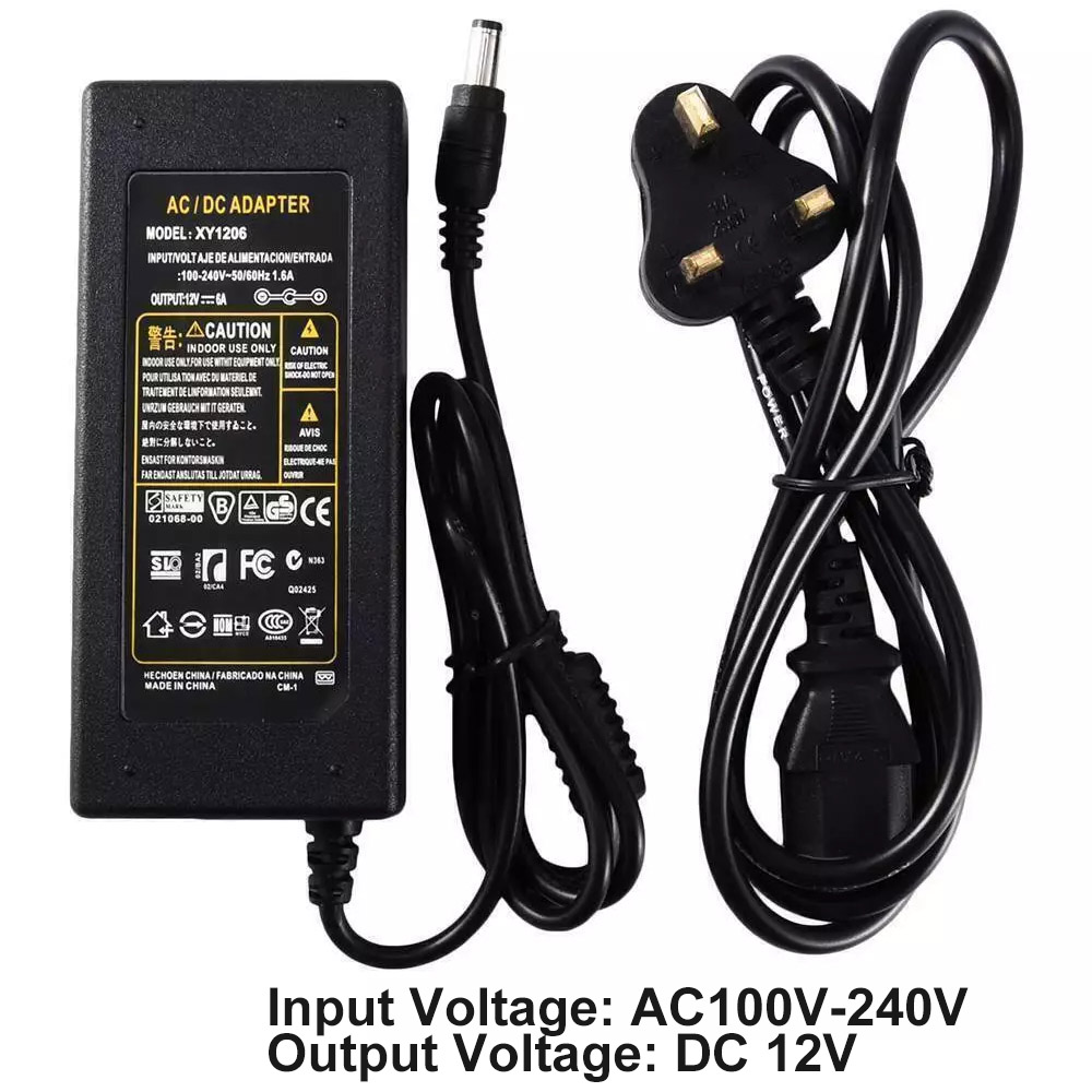 12V6A voedingsadapter, universele voeding, AC naar DC universele adapter, voor CCTV-camera TV Box tabletluidspreker en meer elektronica