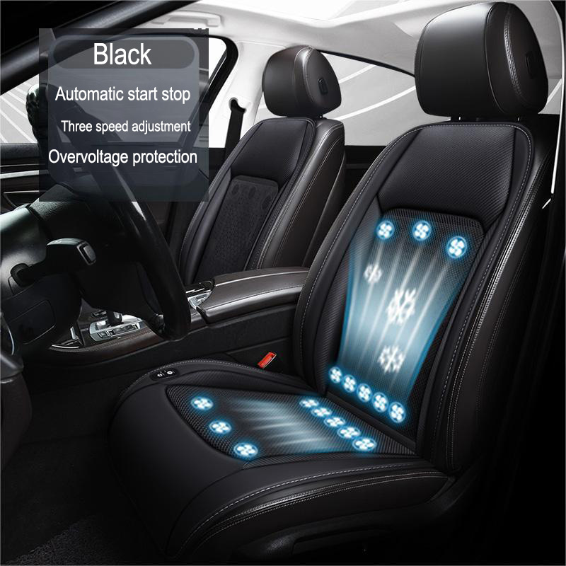 Bantal Kursi นวดระบายอากาศได้สำหรับฤดูร้อน12V, พนักพิงเบาะนวดระบายอากาศได้พร้อมพัดลมระบายความร้อน16/24เบาะนั่งภายในยานยนต์