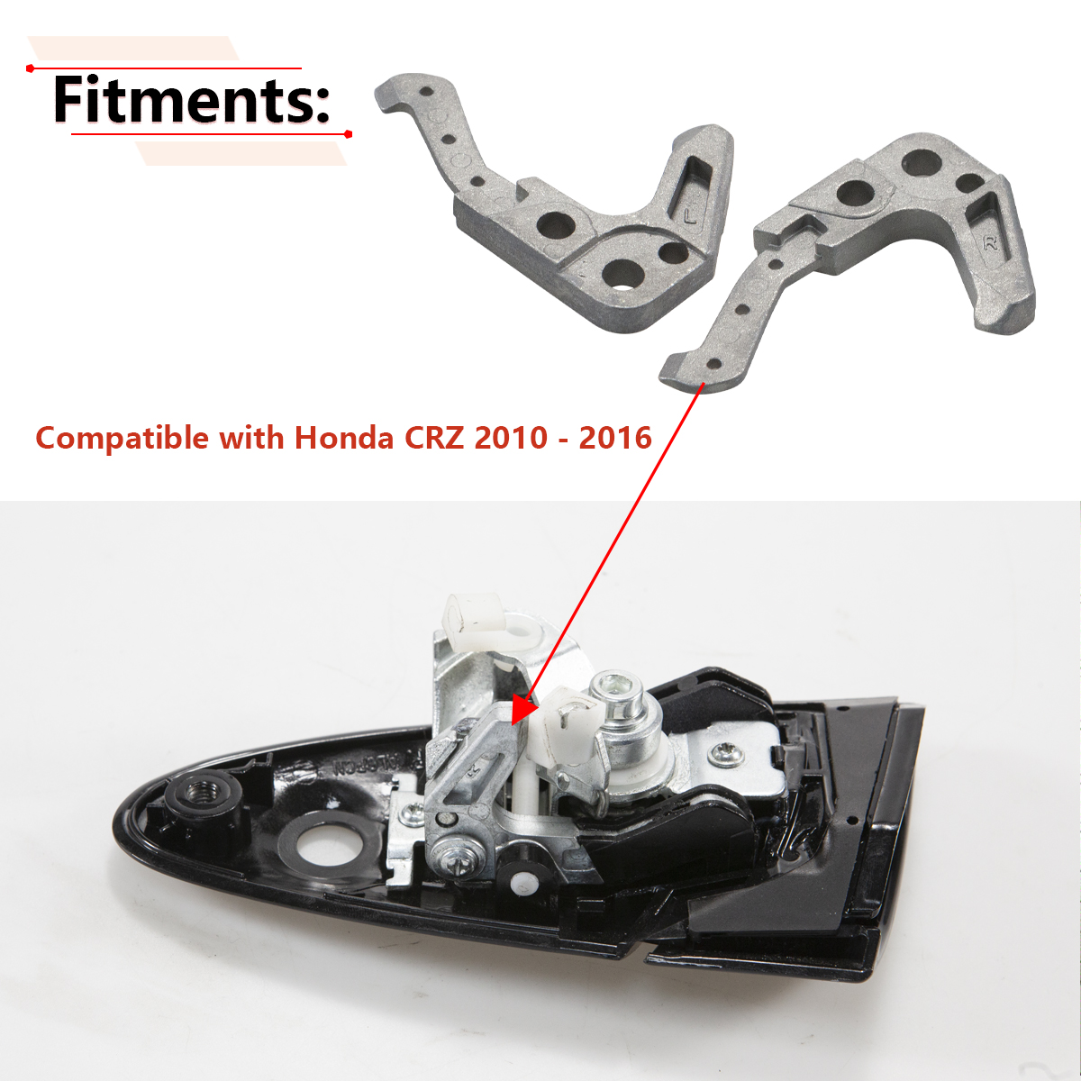 Kit de reparación de manija de puerta Exterior izquierda derecha para Honda CRZ 2010 2011 2012 2013 2014 2015 2016 reemplazo de piezas exteriores de coche