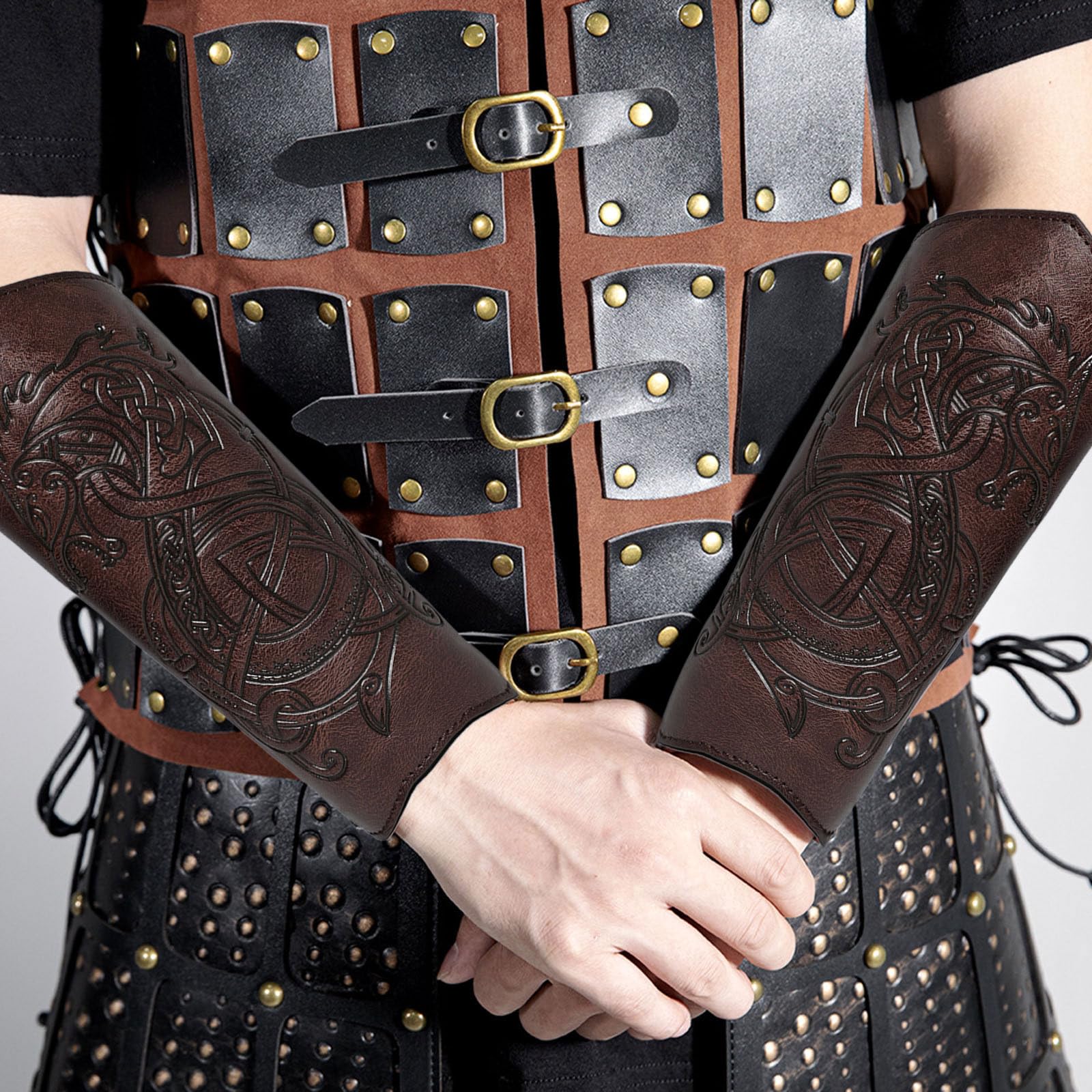 1/2PCS verstellbare Schnallen Armschienen Cosplay Stulpen historische Nachstellung Zahnräder für mittelalterliche Nachstellung