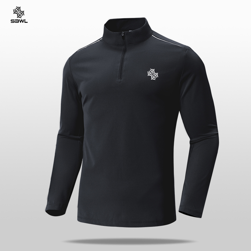 SBWL 2024 new autumn/winter men's outdoor sports running mountaineering cycling fitness long sleeve breathable elastic T-shirt