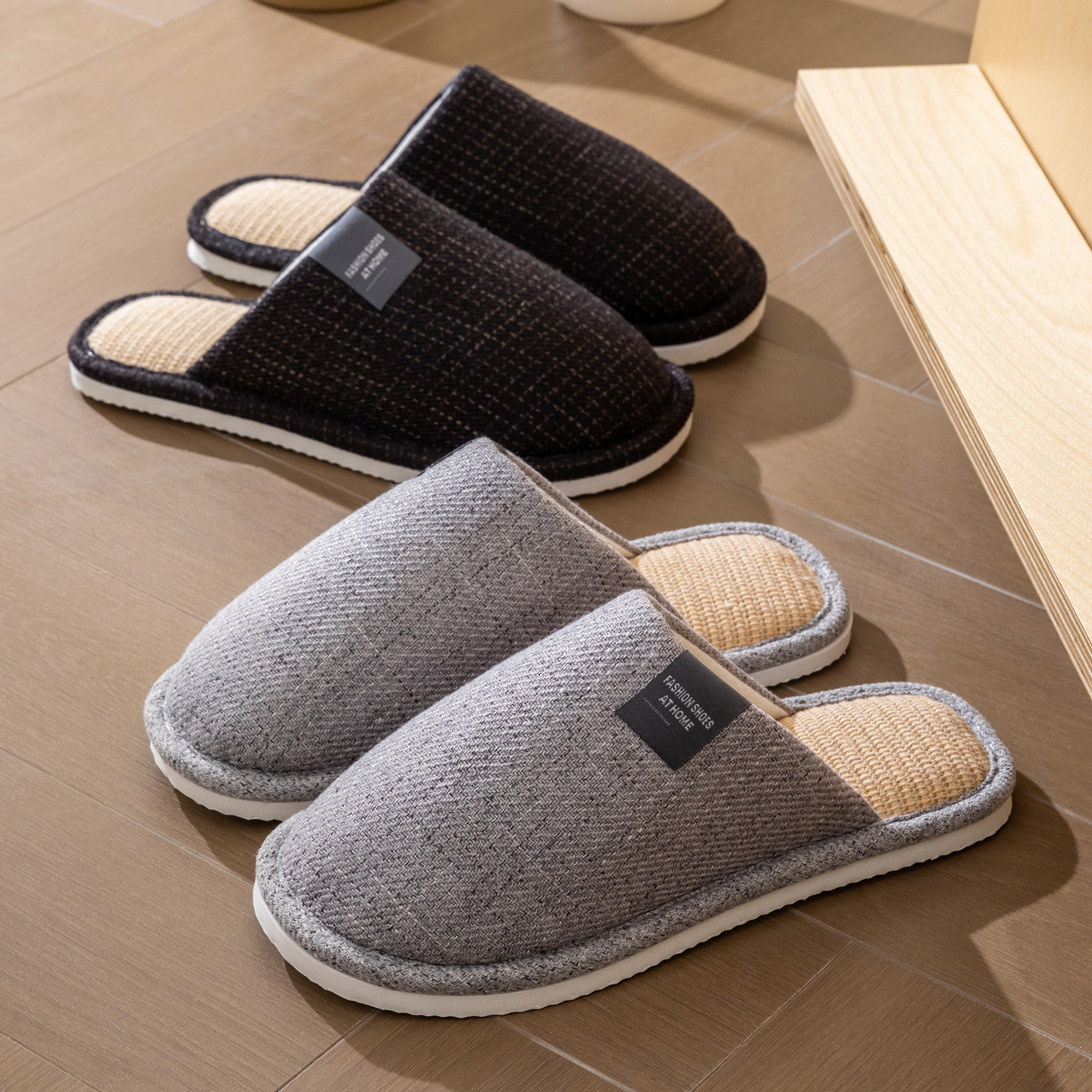 Pantuflas Unisex para Casa, Primavera/Otoño, para Interiores, Dormitorio, Ligeras, Silenciosas, Suela Plana, Transpirables, Cómodas, para Todas las Temporadas