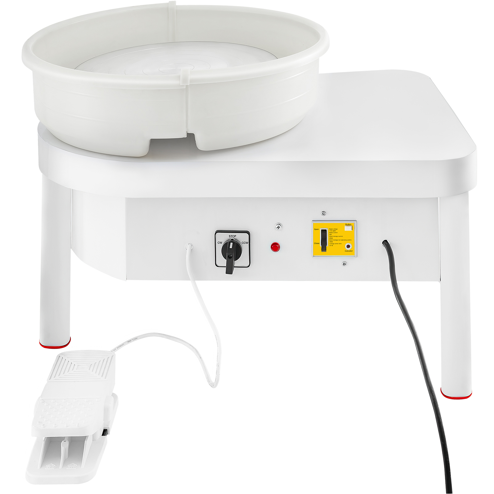 SucceBuy Töpferrad, 14 Zoll/36 cm, Töpferformmaschine mit Fußpedal, Töpferrad für Erwachsene, 450 W, elektrisches Töpferrad