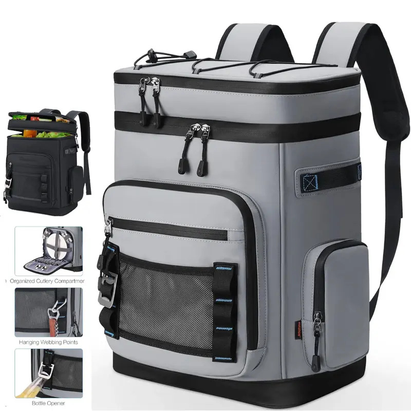 Mochila Térmica Impermeável de 30L para Homens e Mulheres, à Prova de Vazamentos, para Camping, Praia, Pesca, Piquenique e Viagens