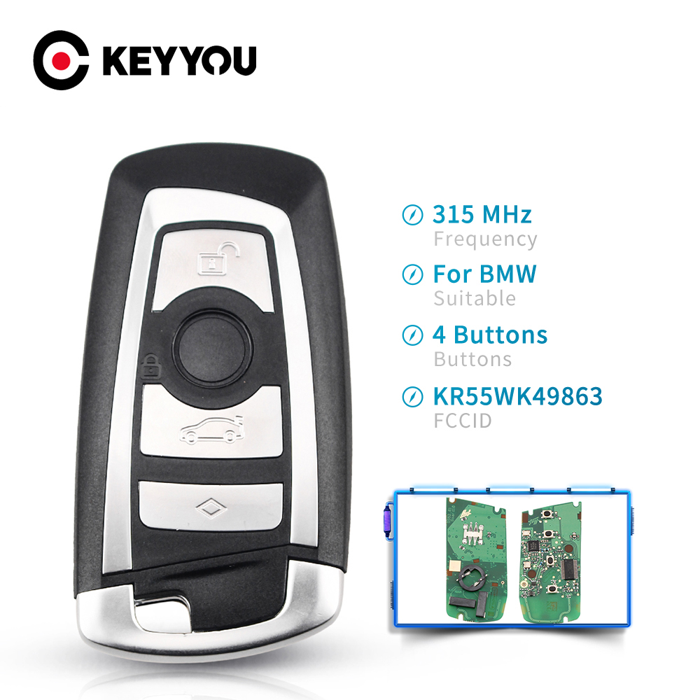 KEYYOU 315/433/868 МГц Автомобильный умный пульт дистанционного управления для BMW 3 5 7 серии 2009-2016 CAS4 F система без ключа Go Fob KR55WK49863