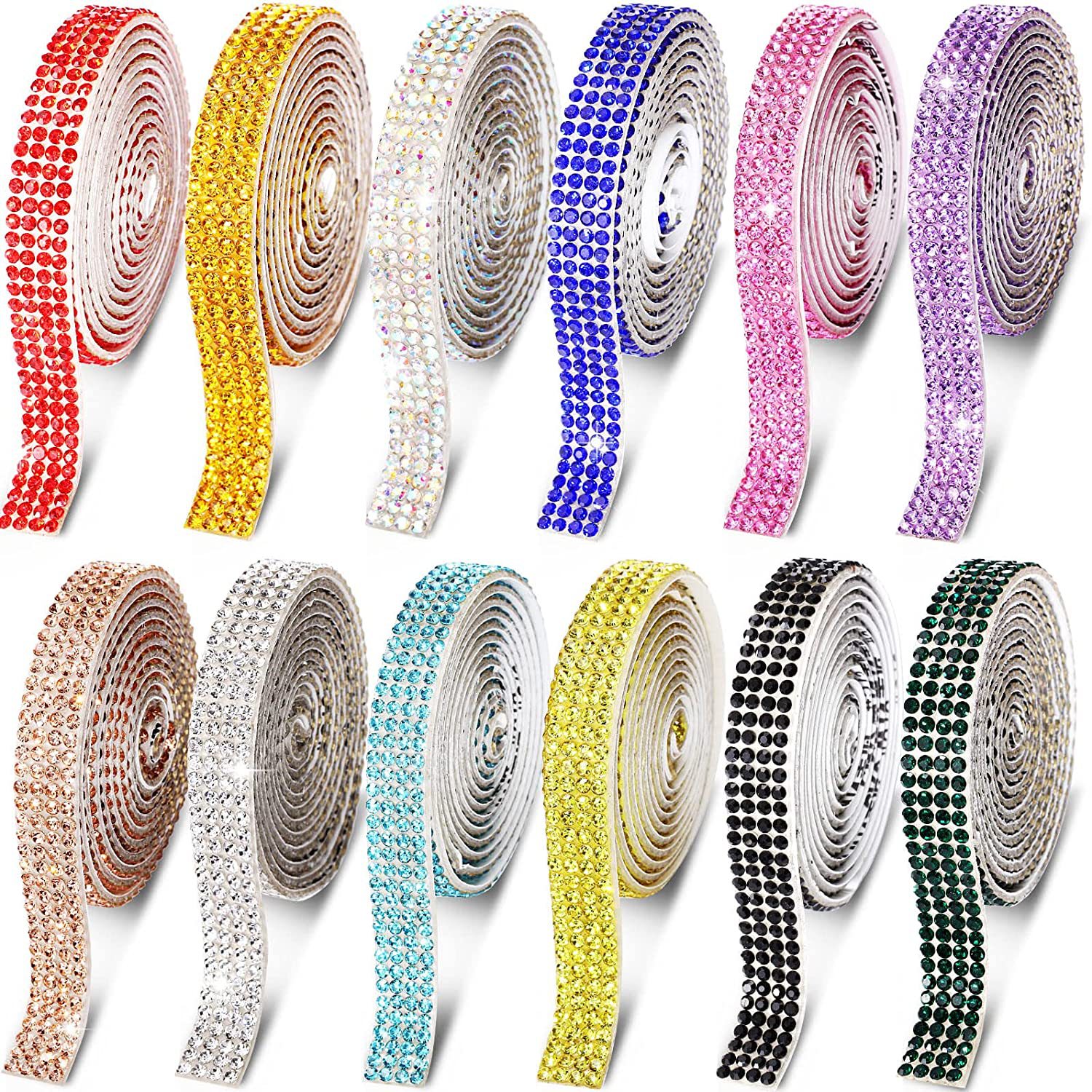 Pegatina autoadhesiva de diamantes de imitación de cristal, cinta de diamante, pegatina DIY, manualidades, decoración de teléfono de coche, envío directo
