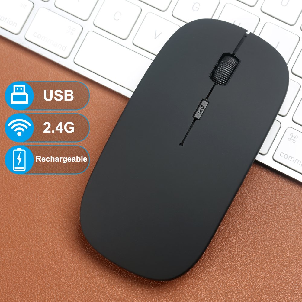 Souris de jeu ergonomique sans fil, Rechargeable, USB, 2.4 ghz, compatible Bluetooth, pour ordinateur portable, tablette, Macbook
