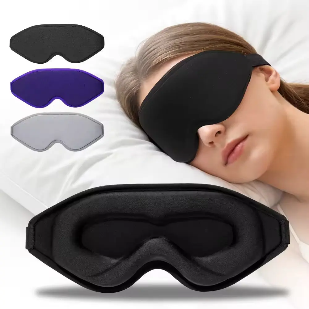 Antifaz 3D para Dormir, Máscara Ocular de Espuma Viscoelástica Suave, Bloquea el 99% de la Luz, Parche para Ojos