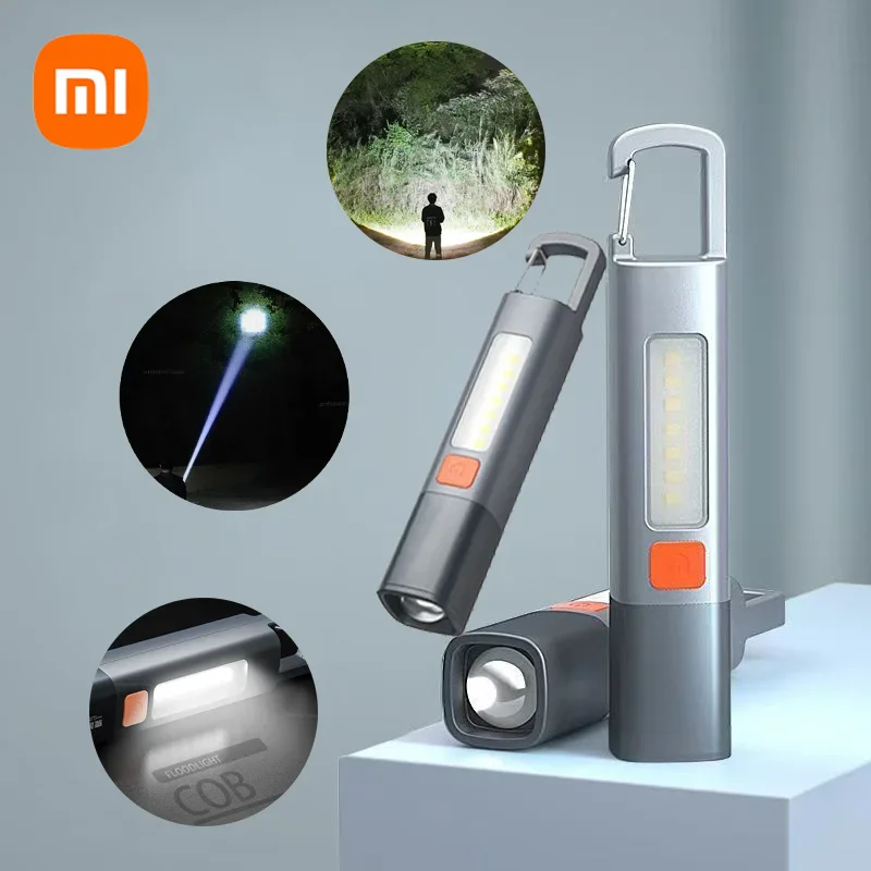 Xiaomi Strong Lighting ABS Flashlamp Ładowanie Przenośna zewnętrzna mini latarka Camping Wisząca teleskopowa lampa boczna COB