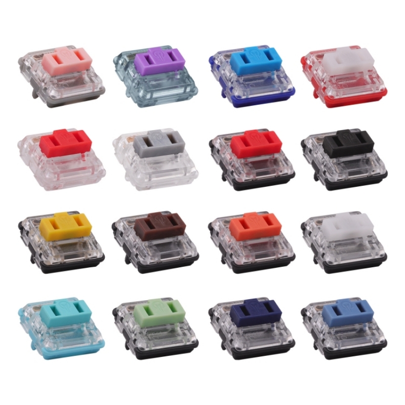 Низкопрофильные переключатели Kailh Choc 1350 RGB для клавиатуры: Crystal Red Pro, Pale Blue, Pink Robin, Silver Brown, White, Yellow, Orange