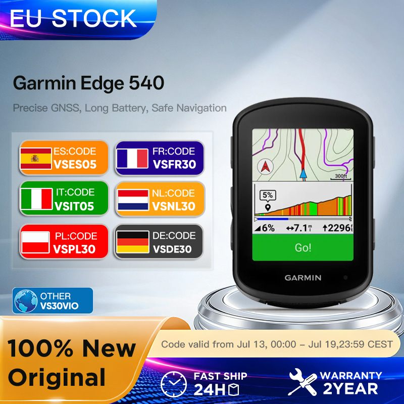 Garmin Edge 540 Standard Fahrradcomputer, Multi-Band GNSS, 42 Stunden Akkulaufzeit, ClimbPro, MTB- und Rennrad-Navigation, Trainingspläne, Smart Notifications