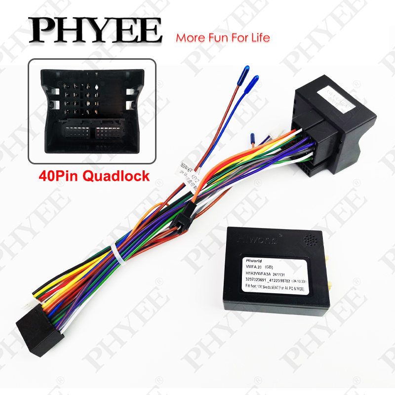 Adattatore per cablaggio Quadlock CAN Bus Box per auto Android Cavo connettore a 16 pin per VW Golf Mk5 MK6 Passat B6 B7 Leon Octavia 2